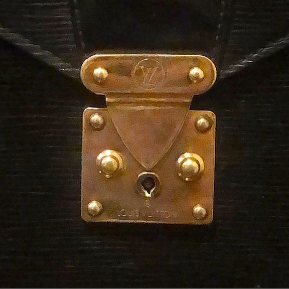 LOUIS VUITTON Black EPI Leather Serviette Ambassador Briefcase Tote Bag & Key - Picture 17 of 17